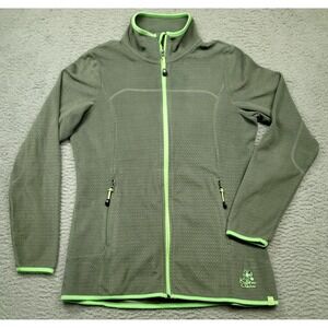 Killtec Women's 10 Jacket Textured Knit Gray Polyester 929 439 Full‎ Zip